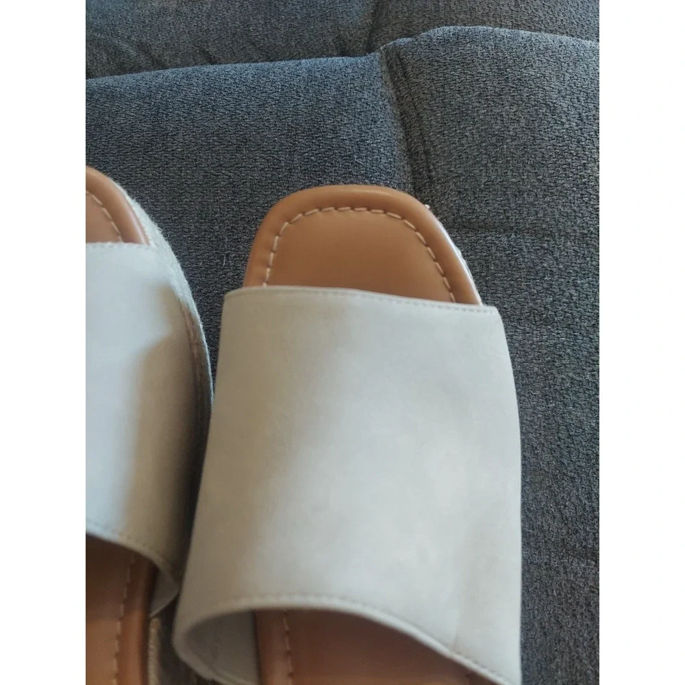 a.n.a Laskie Women Shoes Ankle Buckle Strap Sandals Brown Stone Size‎ 10 Summer